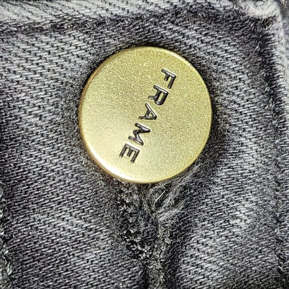 Frame Le Sylvie Slender Straight Jeans Size 25 Dark Wash Cotton/Modal Blend Deni - Picture 7 of 15